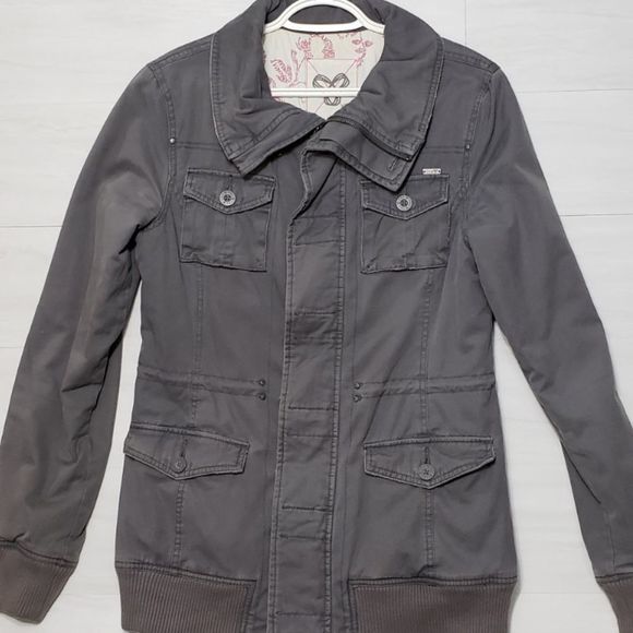 TNA Aritzia lined grey utility jacket - Picture 2 of 13